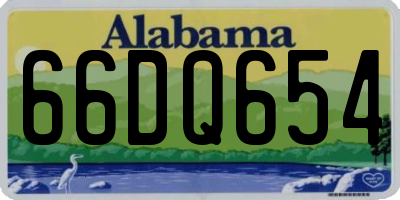 AL license plate 66DQ654