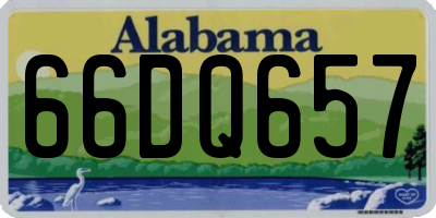 AL license plate 66DQ657