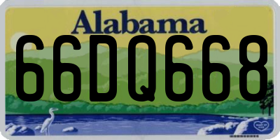 AL license plate 66DQ668