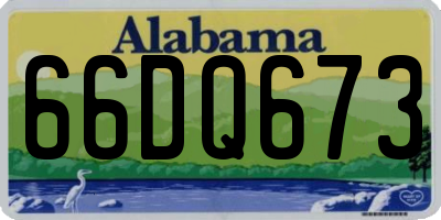 AL license plate 66DQ673