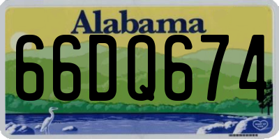 AL license plate 66DQ674