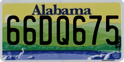 AL license plate 66DQ675