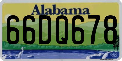 AL license plate 66DQ678