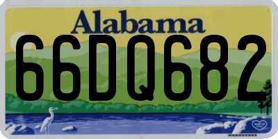 AL license plate 66DQ682