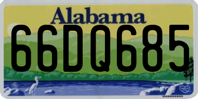 AL license plate 66DQ685