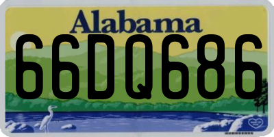 AL license plate 66DQ686