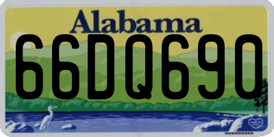 AL license plate 66DQ690