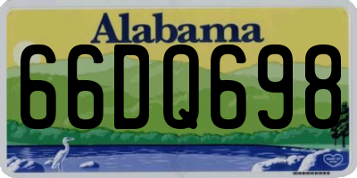 AL license plate 66DQ698