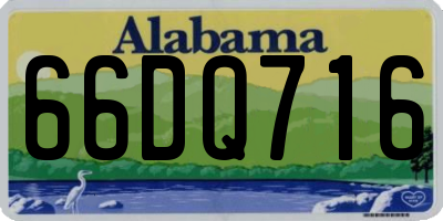 AL license plate 66DQ716