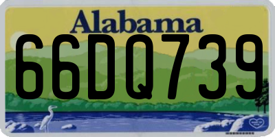 AL license plate 66DQ739