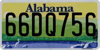 AL license plate 66DQ756