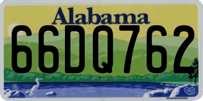 AL license plate 66DQ762