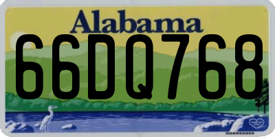 AL license plate 66DQ768