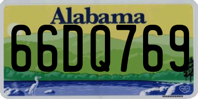 AL license plate 66DQ769