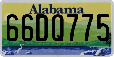 AL license plate 66DQ775