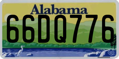 AL license plate 66DQ776