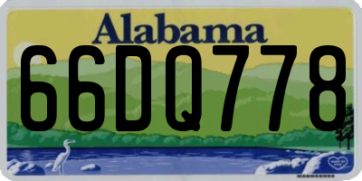 AL license plate 66DQ778