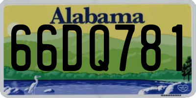 AL license plate 66DQ781