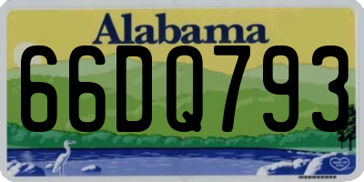 AL license plate 66DQ793