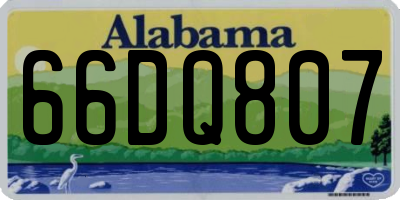 AL license plate 66DQ807