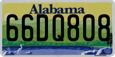 AL license plate 66DQ808