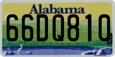 AL license plate 66DQ810
