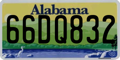 AL license plate 66DQ832