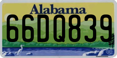 AL license plate 66DQ839