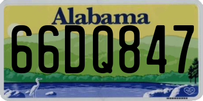AL license plate 66DQ847