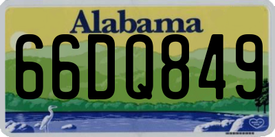 AL license plate 66DQ849