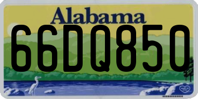 AL license plate 66DQ850