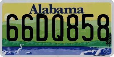 AL license plate 66DQ858