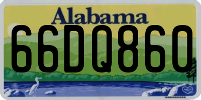 AL license plate 66DQ860
