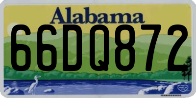 AL license plate 66DQ872