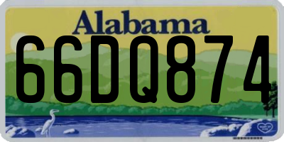 AL license plate 66DQ874