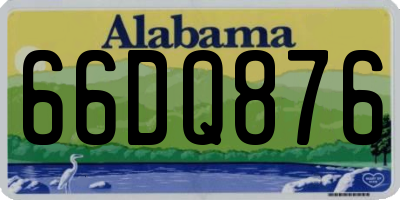 AL license plate 66DQ876