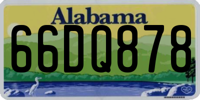 AL license plate 66DQ878