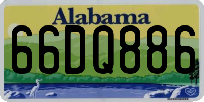 AL license plate 66DQ886