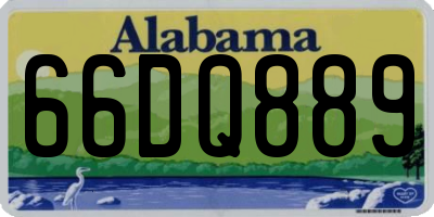 AL license plate 66DQ889