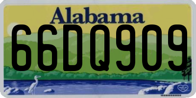AL license plate 66DQ909