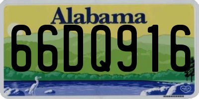 AL license plate 66DQ916