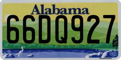 AL license plate 66DQ927