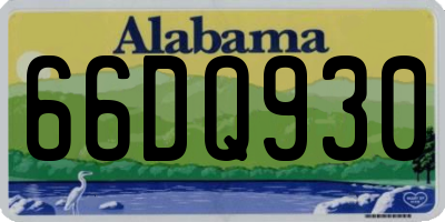 AL license plate 66DQ930