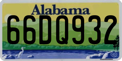 AL license plate 66DQ932