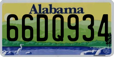 AL license plate 66DQ934