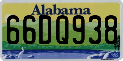 AL license plate 66DQ938