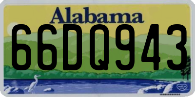 AL license plate 66DQ943