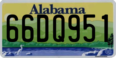 AL license plate 66DQ951