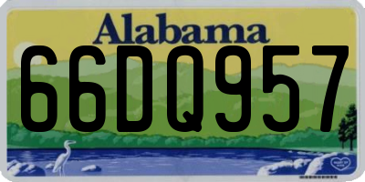 AL license plate 66DQ957