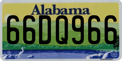 AL license plate 66DQ966
